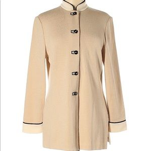 St. John Mandarin Collar Long Sweater/Jacket
